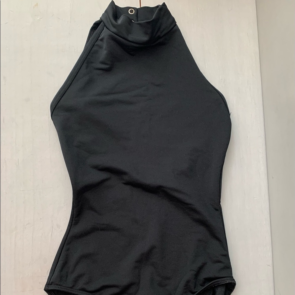 Black halter neck Maria dance leotard